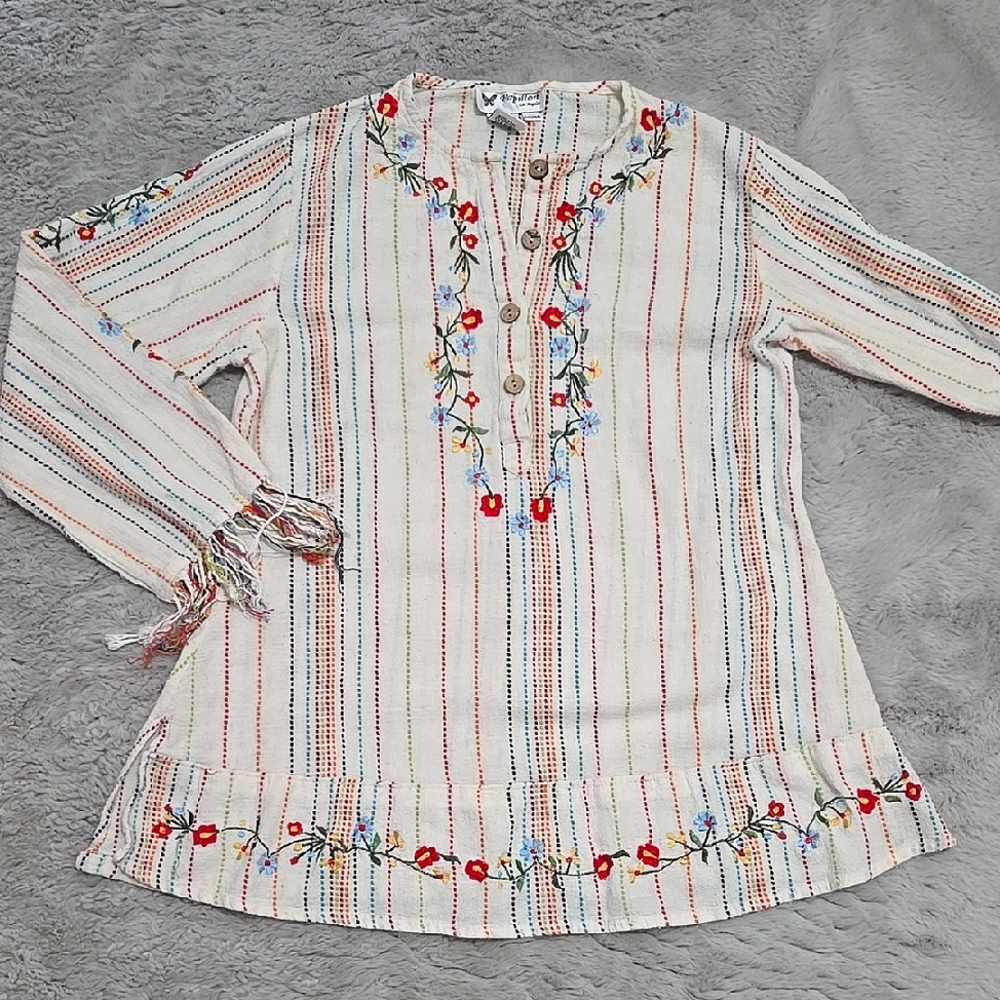 Papillon Los Angeles boho longsleeves top - size medium